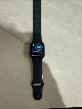 Apple Black Smartwatch with Black Sport Band